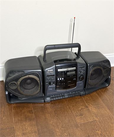Fisher PH-D380 Boom Box - CD / Double Cassette Player and AM/FM Radio