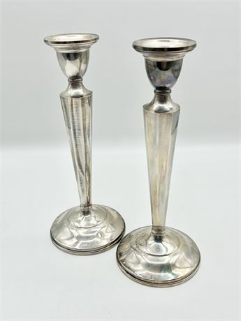 STERLING ~ Pair of Vtg Candlesticks