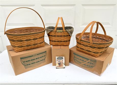 Set of 3 Longaberger Baskets from the Traditions Collection