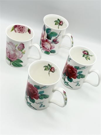 ROY KIRKHAM ~ English Rose  ~ Set Of 4 Assorted Mugs