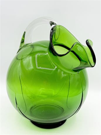 CAMBRIDGE ~ Emerald Green Glass Ball Jug