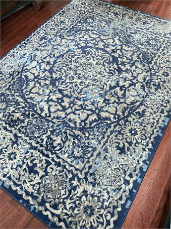 SUPER AREA RUGS ~ Artifact ~ Blue & Gray Area Rug
