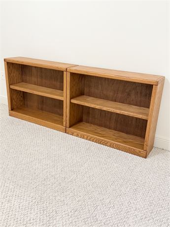 THORNWOOD ~ Pair (2) 29” Solid Wood Bookcases