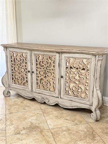 HOOKER FURN. ~ Chatelet Collection ~ 68" Solid Distressed Wood Media Console