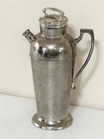 13” Vtg Hammered Cocktail Shaker