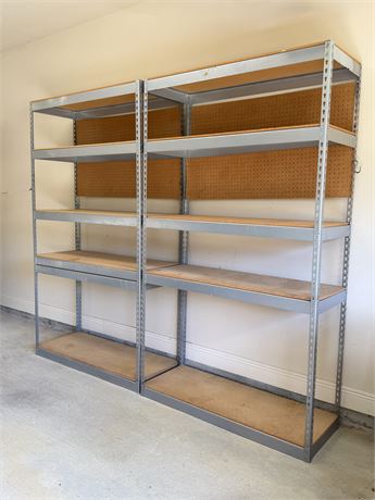 Pair (2) ~ 5-Tiered Heavy Duty Metal Storage Shelving