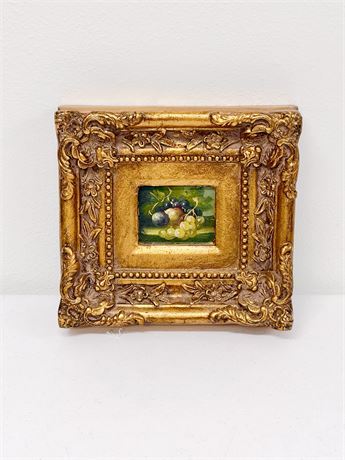 SOTHEBYS ~ 9” x 9.5” Gold Gilded Original “Fruit”