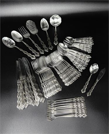 Oneida “Fantasy” Stainless Flatware - 5 Pc Setting for 12 Plus Serving Pieces