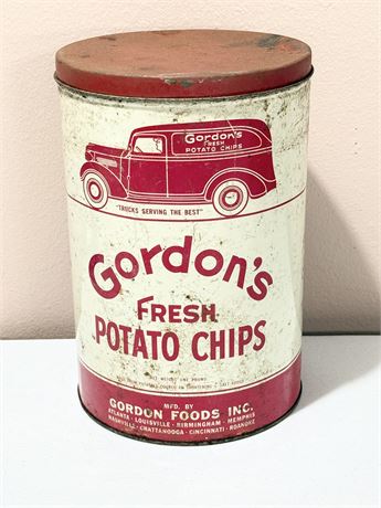 GORDON’S ~ “Fresh Potato Chips” Tin Can