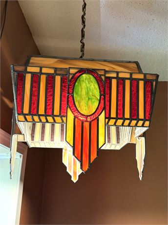 Hand Made Stained Glass Hanging Ceiling Light 3