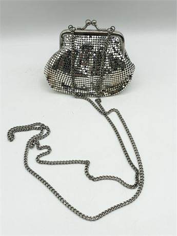 WHITING & DAVIS ~ Silver-Tone Mesh Evening Bag