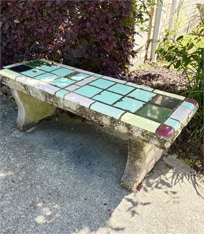 Concrete & Tile Garden Bench