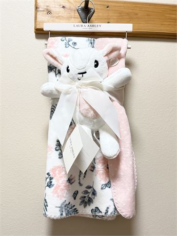 LAURA ASHLEY ~ Cornwall ~ Baby Blanket & Plush Toy Gift Set