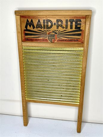 Vintage MAID-RITE Washboard- Columbus, Ohio USA
