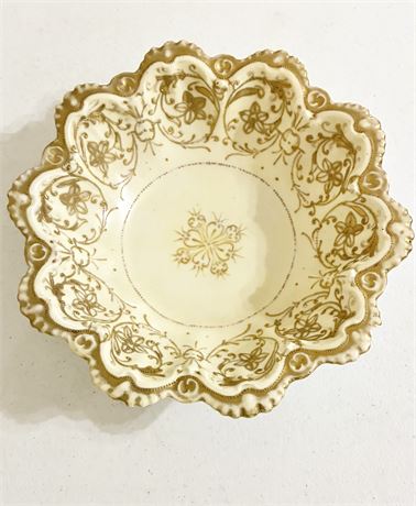 NIPPON ~ Hand-Painted Gold Gilt Porcelain Bowl