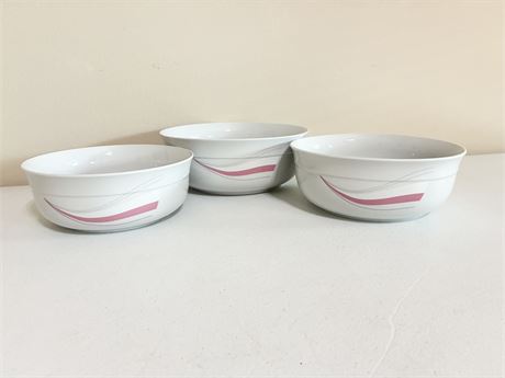 GRAF VON HENNEBERG PORZELLAN ~ 3-Piece Porcelain Nesting Mixing Bowl Set