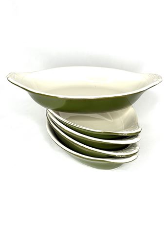 Set of 5 Vintage Hall China Au Gratin Ramekins