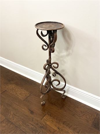 30" Metal Scroll Pedestal Stand