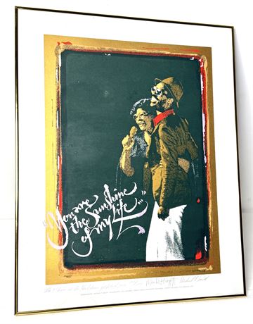 Limited Edition 1977 Jazz Fest Poster of Ella Fitzgerald and Stevie Wonder