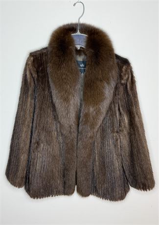 Mink and Fox Fur Coat by Scandinavian Fur Co. - Made in Korea