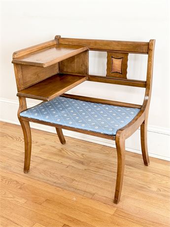 Solid Wood Telephone Table Gossip Bench