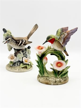 GORHAM ~ The Gallery Birds ~ Pair (2) Porcelain Bird Figurines