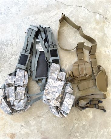 Mil-Tec Tactical Backpack and Vism 3 Pc Drop Leg Holster by NcSTAR
