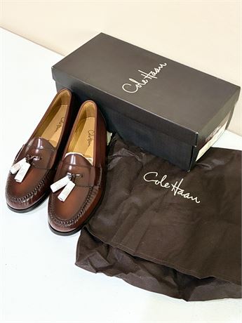 COLE HAAN ~ Size 9.5 ~ Men’s Brown Leather Pinch Tassel Loafers ~ New