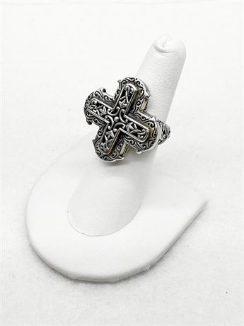 925 ~ Cross Ring ~ Size 6