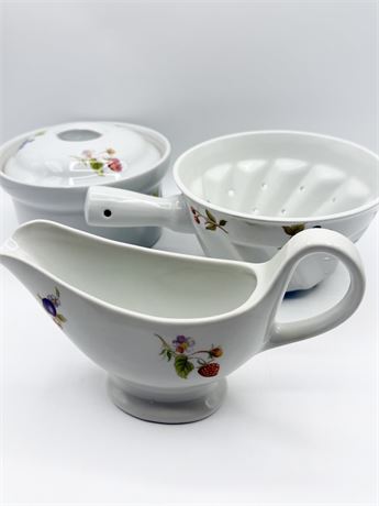 BIA ~ Cordon Bleu Orchard ~ (3) Porcelain Serveware Pieces