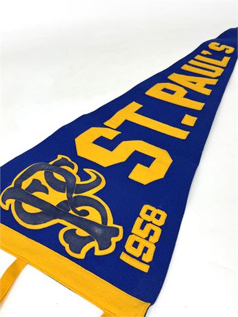 1958 St. Paul's Catholic School Pennant Flag