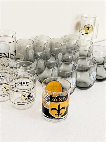 SAINTS ~ Collection Of 25 Assorted Glassware