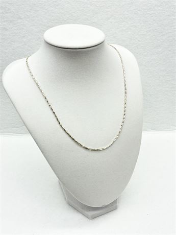 925 ~ Italian Twisted Helicase Style Sterling Silver Chain