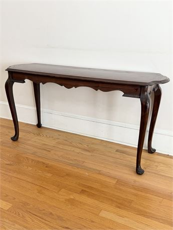ST. JOHN’S GABLE ~ Mahogany Queen Anne Style Console Table