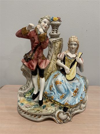 Vtg ~ Italian Capodimonte-Style Hand Painted Porcelain Figurine