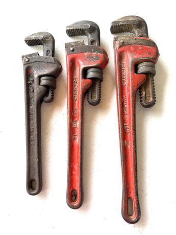 Set of 3 RIGID Pipe Wrenches