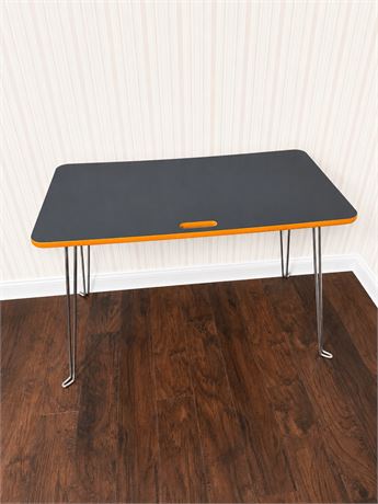 Hairpin Leg Navy Blue Top Computer Table