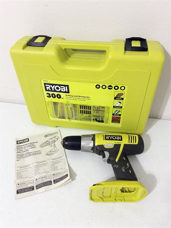 RYOBI ~ 18V 1/2” 2-Speed Drill/Driver & 300-Pc Drill/Driver Set