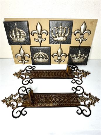 Lot of Aluminum Wall Decorations