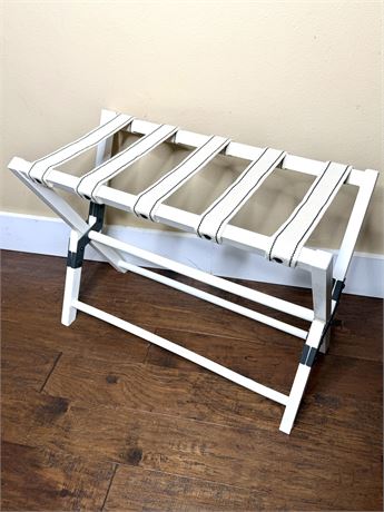 White Wood Luggage Rack