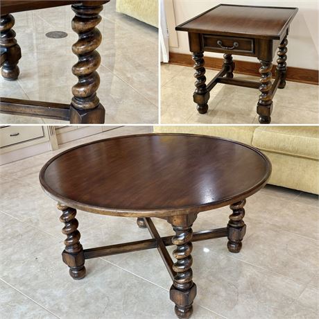 Barley Twist Coffee Table & Side Table