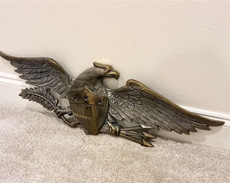 Vtg American Eagle Metal Wall Plaque