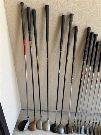Lot Of 31 Assorted Brands & Types Of Right Handed Golf Clubs