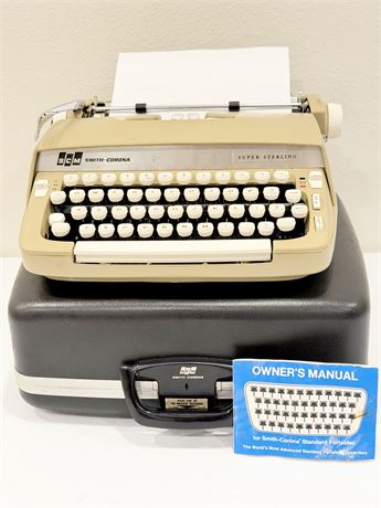 SMITH-CORONA ~ Super Sterling Portable Manual Typewriter