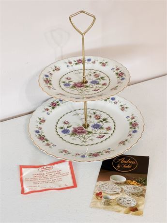 ANDREA BY SADEK ~ Spring Night ~ Vtg 2-Tiered Server