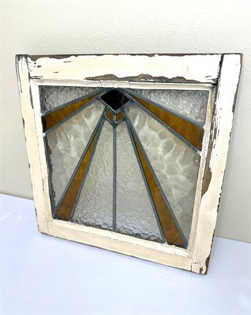Vintage Handmade Stained Glass Window