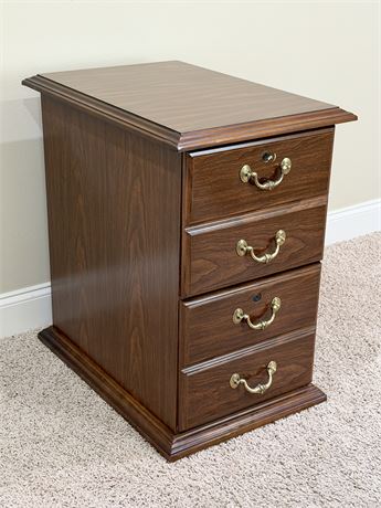 Executive Wooden 2-Drawer Filing Cabinet