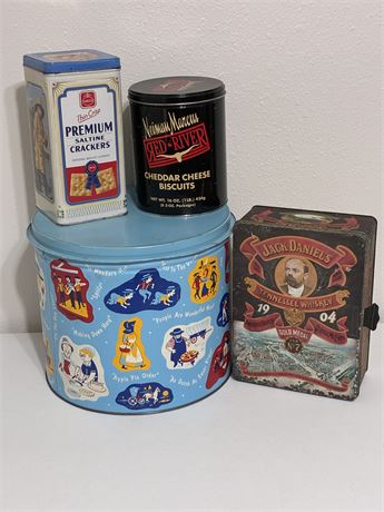 Four Assorted Vintage Tins