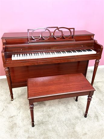 Cable-Nelson Upright Piano with Matching Bench