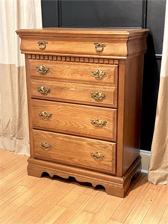 Solid Oak Chest Of Drawers